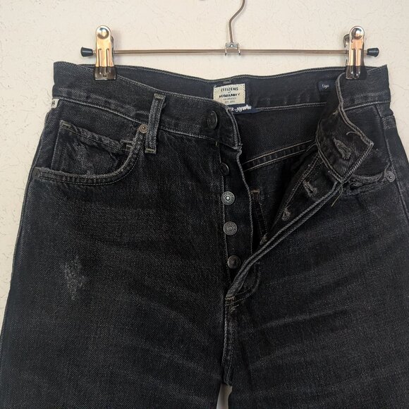 COH Vintage Liya High Rise Classic Fit Distressed Crop Jean, Dark Tempest - Picture 9 of 13